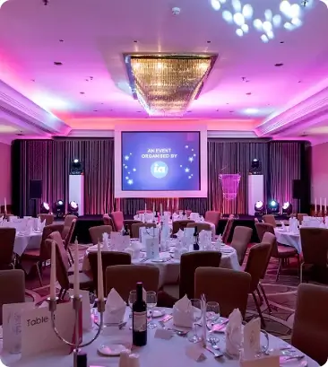 Audio visual equipment hire & rental for Gala Dinners