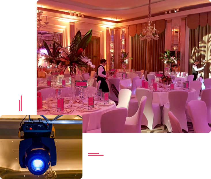 Lighting Hire for Gala Dinners in london