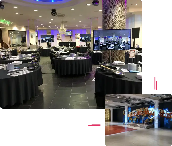 audio visual AV rental for gala dinners in london