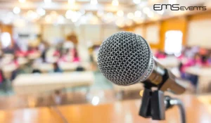 how audio visual hire increase the success of a conference image