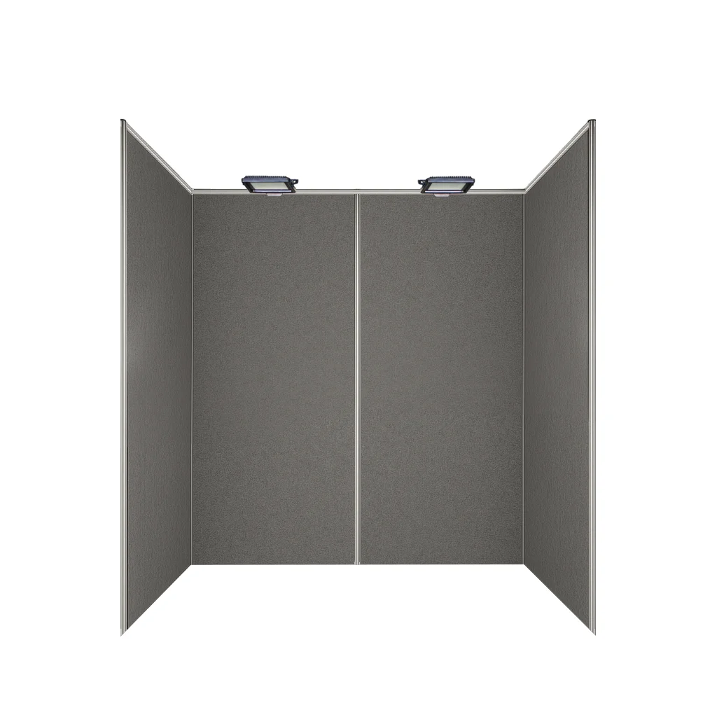 2m x 2m Shell scheme lighting front view