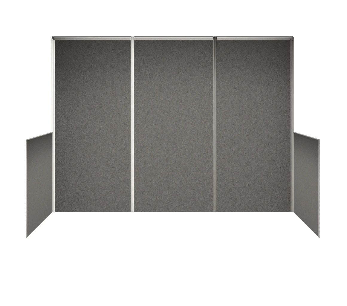 3m x 2m display boards with 1m wings