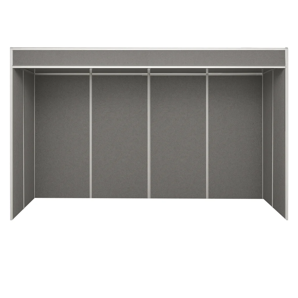 4m x 2m shell sheme with facia​ front view